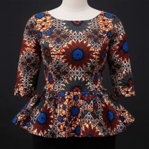 Ankara Print Peplum Top