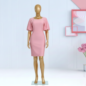 Blush Elegance Puff Sleeve Dress