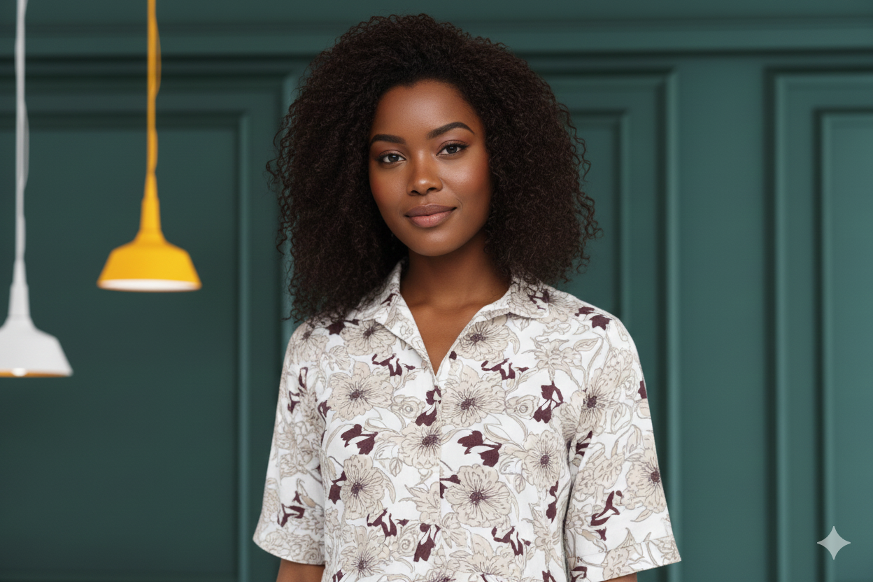 Earth Bloom Shirt Dress - Image 2