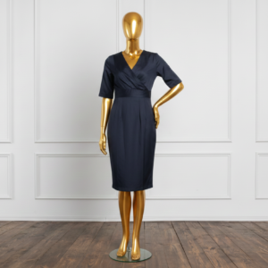 Midnight Grace Wrap Midi Dress