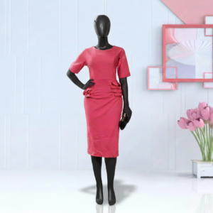 Rose Elegance Midi Dress