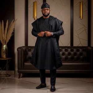 The "Oba" Three-Piece Modern Agbada Set