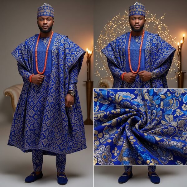The Groom's Aso-Oke Agbada   Set
