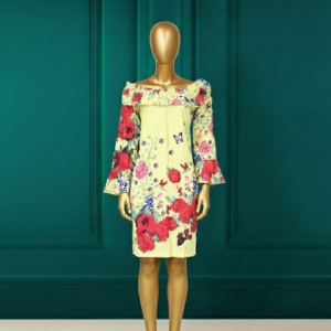 Sunlit Blossom Off-Shoulder Dress