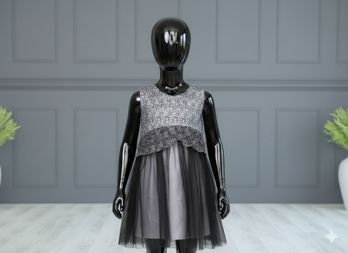 Silver Mist Tulle Party Dress