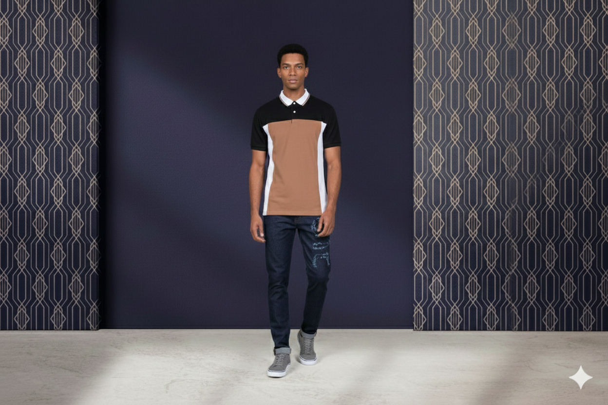 Urban Contrast Polo Shirt - Image 2