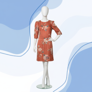 Terra Chic Floral Dress