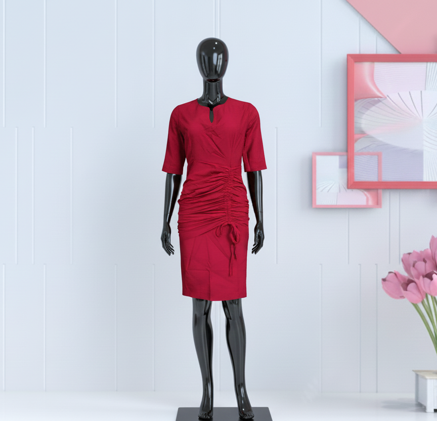 Scarlet Grace Ruched Midi Dress