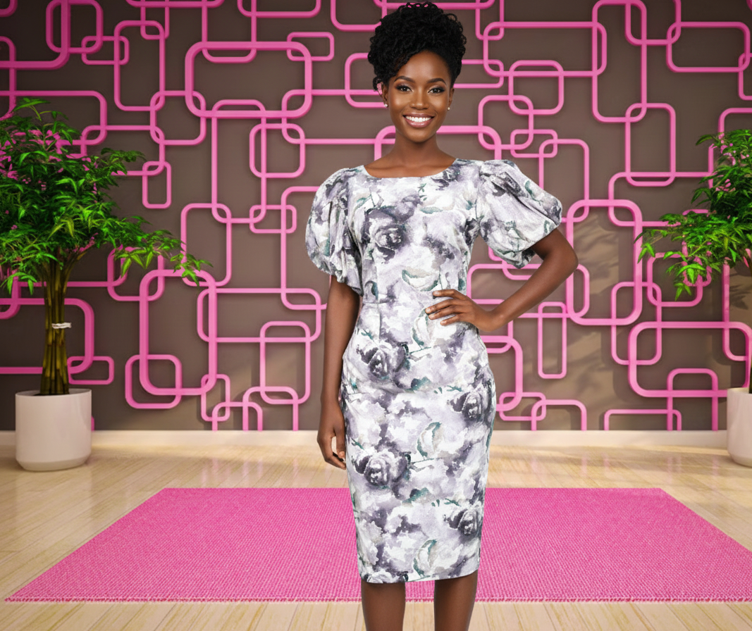 Lavender Bloom Midi Dress - Image 2