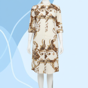 Golden Swirl Midi Dress