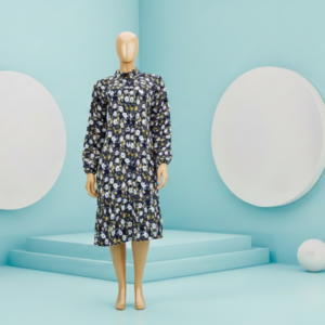 Evelyn Floral Long-Sleeve Dress