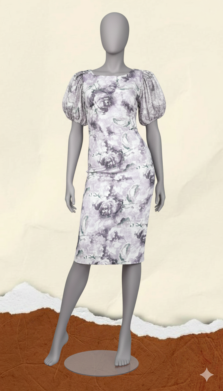 Lavender Bloom Midi Dress