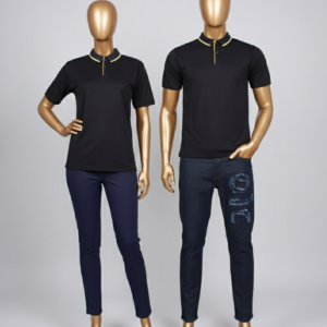 Midnight Gold Couple Polo Set